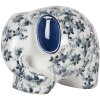 Clayre & Eef Elefant decorativ ceramic alb albastru 20x14x15 cm
