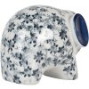 Clayre & Eef Elefant decorativ ceramic alb albastru 20x14x15 cm