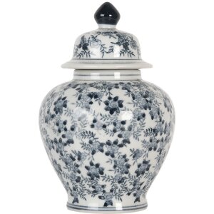 Clayre & Eef 6CE2099 Deko-Topf mit Deckel Weiß...