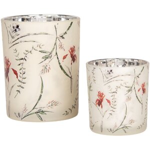 Clayre & Eef 6GL4978 Teelichthalter Set Glas Beige...