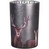 Clayre & Eef 6GL4981 Suport pentru lumânări motiv căprioară gri Ø12xH18cm