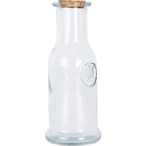 Clayre & Eef Dekorationsflasche mit Korkdeckel Ø 9x21 cm Transparent