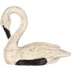 Clayre & Eef Decorative Swans Set 2 Figuri Stil antic Bej Negru