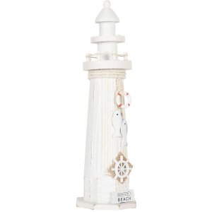 Clayre & Eef Deko-Leuchtturm Weiß Ø...