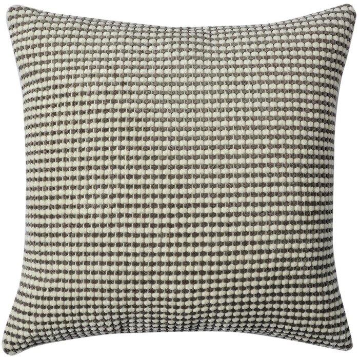 Clayre & Eef Kissenhülle 45x45 cm Braun Weiß Landhausstil