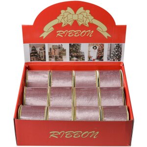 Clayre & Eef LI0128F Schleifenband Rosa-Gold 6,3 cm x...