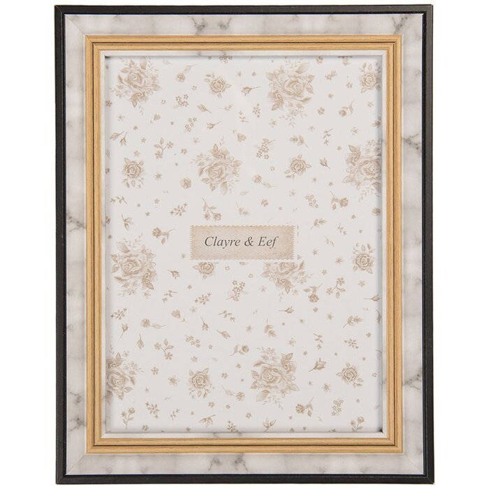 Clayre & Eef Cadru foto 2F1274L Gri Negru Aur 15x20 cm Stil rustic