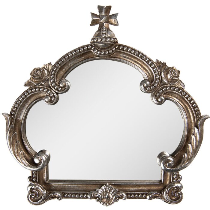 Clayre & Eef 62S319 Oglindă Baroque oglindă de perete argint 30x3x30 cm