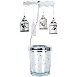 Clayre & Eef 66082 Teelichtkarussell Silber Ø...