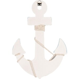 Clayre & Eef Dekoration Anker 22x5x33 cm Weiß...