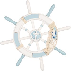 Clayre & Eef 6H2403 Decorațiune volan alb albastru 34...