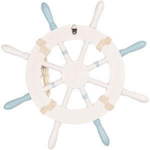 Clayre & Eef 6H2403 Decorațiune volan alb albastru 34...