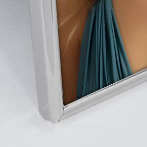 ZEP Hochglanz-Bilderrahmen 120S22 Silber 7x10 cm Metall Glas Samtrückwand