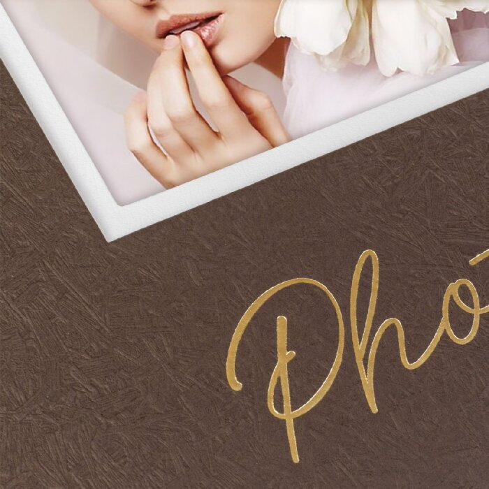 ZEP Album foto Dante Brown 24x24 cm 40 pagini albe cu perforare fereastră