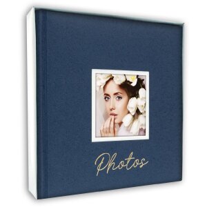 ZEP Album foto Dante Blue 24x24 cm 40 de pagini albe cu foi de sticlină