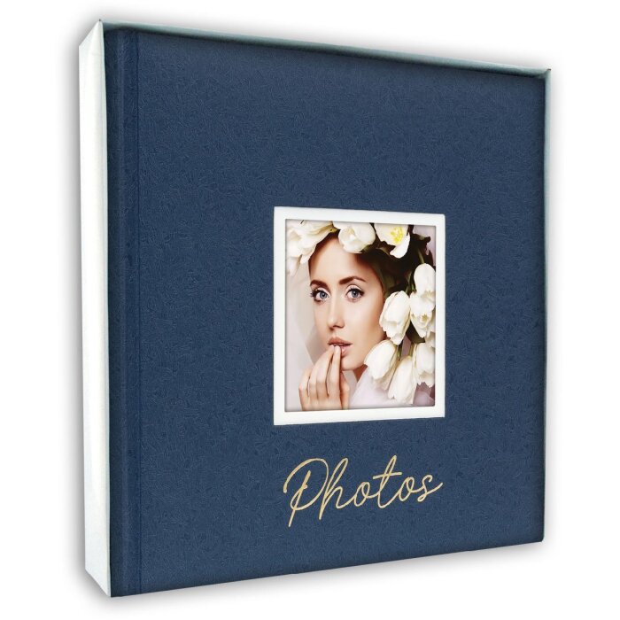 ZEP Album foto Dante Albastru 32x32 cm 60 pagini albe perforare fereastră