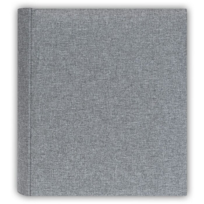 Album foto autoadeziv ZEP Siviglia gri 27x32 cm cu inele și copertă din in