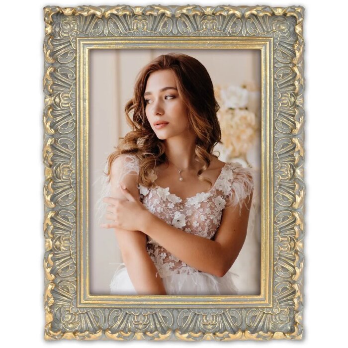 ZEP Rășină poli cadru Valbonne 13x18 cm gri auriu