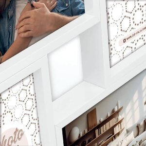 ZEP Cadru MDF Bari Alb pentru 4 tablouri 10x15 cm