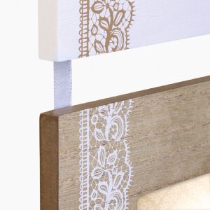 ZEP Galerie foto Dafne Cadru foto din lemn 2x 10x15 cm Inimă Vintage Alb Natură