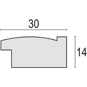 ZEP ramă foto Colmar alb 30x40 cm polistiren aspect lemn montare pe perete