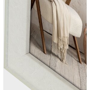 ZEP Bilderrahmen Colmar Weiß 20x25 cm Holzoptik mit Aufsteller