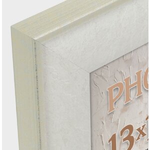 ZEP Bilderrahmen Colmar Weiß 20x25 cm Holzoptik mit Aufsteller