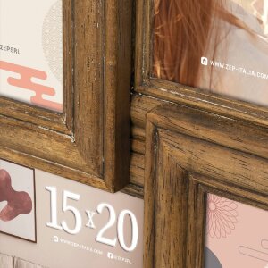 ZEP Gallery Frame Giverny Multi Picture Frame Wood Brown 54x41 cm 6 fotografii