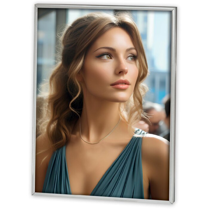 ZEP Hochglanz-Bilderrahmen 120S Silber Metall 7x10 cm bis 15x20 cm