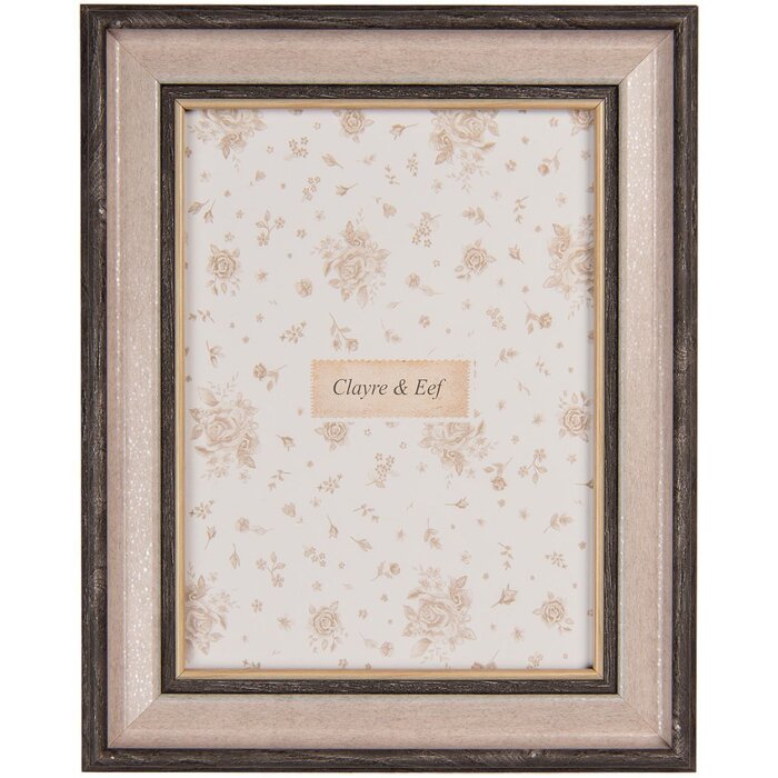 Clayre & Eef 2F1238M Fotorahmen 19x2x24 cm Boho Braun Beige 13x18 cm