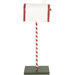 Clayre & Eef 5Y1264 Cutie de scrisori Decorație de Crăciun Alb Roșu 19x33x92 cm