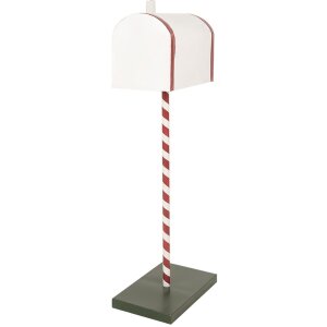 Clayre & Eef 5Y1264 Cutie de scrisori Decorație de Crăciun Alb Roșu 19x33x92 cm