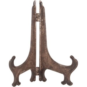 Clayre & Eef Dekorationsteller 22x22 cm Beige Vintage Keramik Blumenmuster