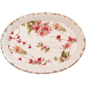 Clayre & Eef Dekorationsteller 6CE2028 Keramik Beige...