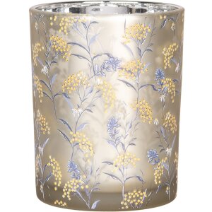 Clayre & Eef 6GL4966 Teelichthalter Set 2 Glas Grau...