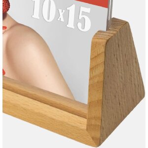 ZEP Acrilic Picture Frame Virginia Natural Wooden Base...