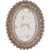 Clayre & Eef 2F1252 Cadru foto argint 10x15 cm Oval Vintage plastic sticlă