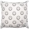 Clayre & Eef Husă de pernă 45x45 cm Negru Alb Smiley Design Poliester
