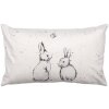 Clayre & Eef Kissenhülle BNS36-1 30x50 cm Landhausstil Beige Grau Hase