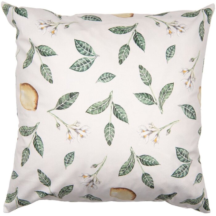 Clayre & Eef LEL22 Husă de pernă 45x45 cm Bej model floral stil country