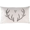 Clayre & Eef Husă de pernă 30x50 cm Bej Brown Antler Motif Country Style
