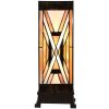 LumiLamp 5LL-6359 Tiffany Tischlampe Braun Beige 17x17x44 cm E27 40W