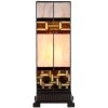 LumiLamp 5LL-6360 Lampă de masă Tiffany bej maro 44cm E27 Sticlă Poliresină