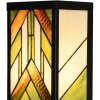 LumiLamp 5LL-6361 Tiffany Wandlampe Beige Grün 14x16x40 cm E27 Glas Metall