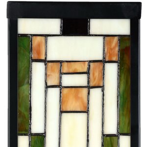 LumiLamp 5LL-6363 Tiffany lampă de perete bej verde 14x16x40cm E27 sticlă metal