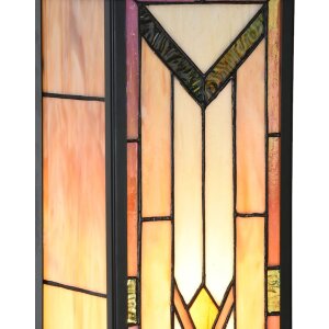 LumiLamp Tiffany lampă de perete bej maro 14x16x40 cm E27 sticlă metal