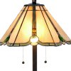 LumiLamp Tiffany lampă de masă Ø40x67 cm Bej Brown Sticlă Poliresină Soclu E27