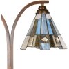 LumiLamp 5LL-6368 Lampă de masă Tiffany maro albastru 48x19x57cm E27 2x60W