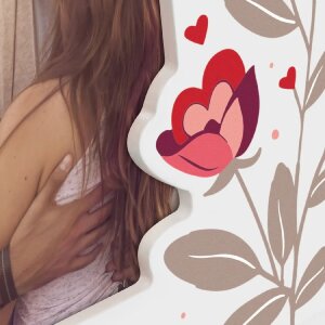 ZEP Cadru foto din lemn Giselle White Heart Flowers 10x15...