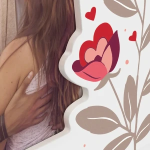 ZEP Cadru foto din lemn Giselle White Heart Flowers 10x15 cm sau 13x18 cm